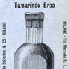 Listino prezzi dei prodotti galenici e farmaceutici del 1880. Sul retro la pubblicit del Tamarindo Erba, Archivio storico Carlo Erba
