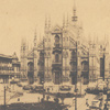 Cartolina postale di Milano – Piazza del Duomo. Pubblicit del Tamarindo Erba esposta sui tram. Anni Dieci-Venti, Raccolta Giacomo Pighini, Milano